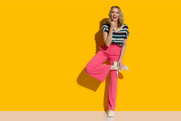 high-waisted wide-leg pants