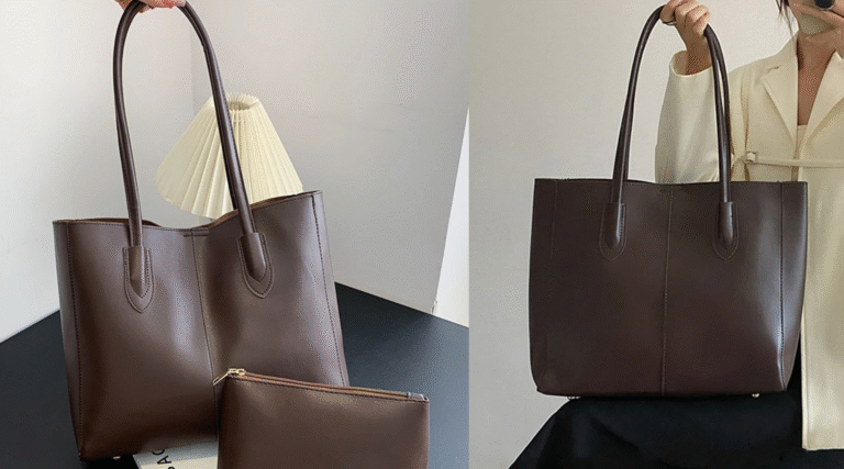 Faux Leather Tote Bag