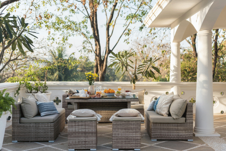 reclining chair patio set