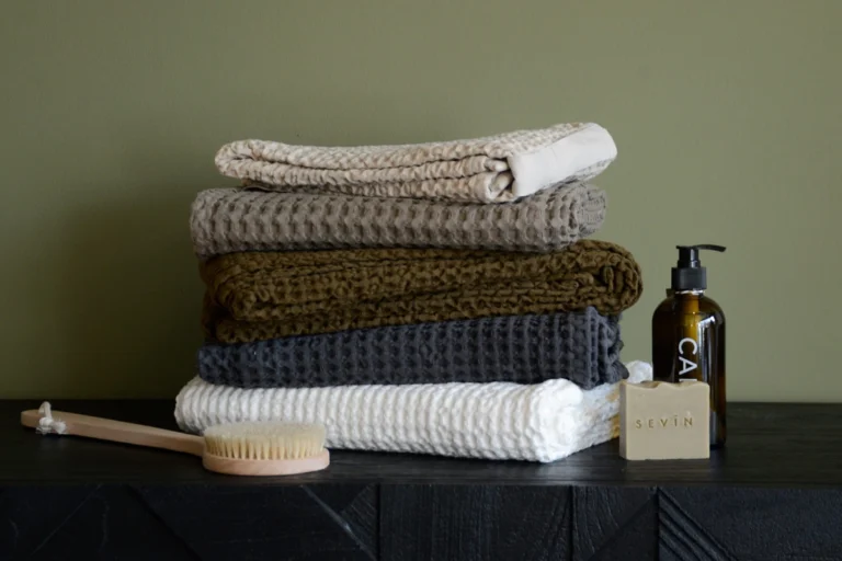 waffle bath towels