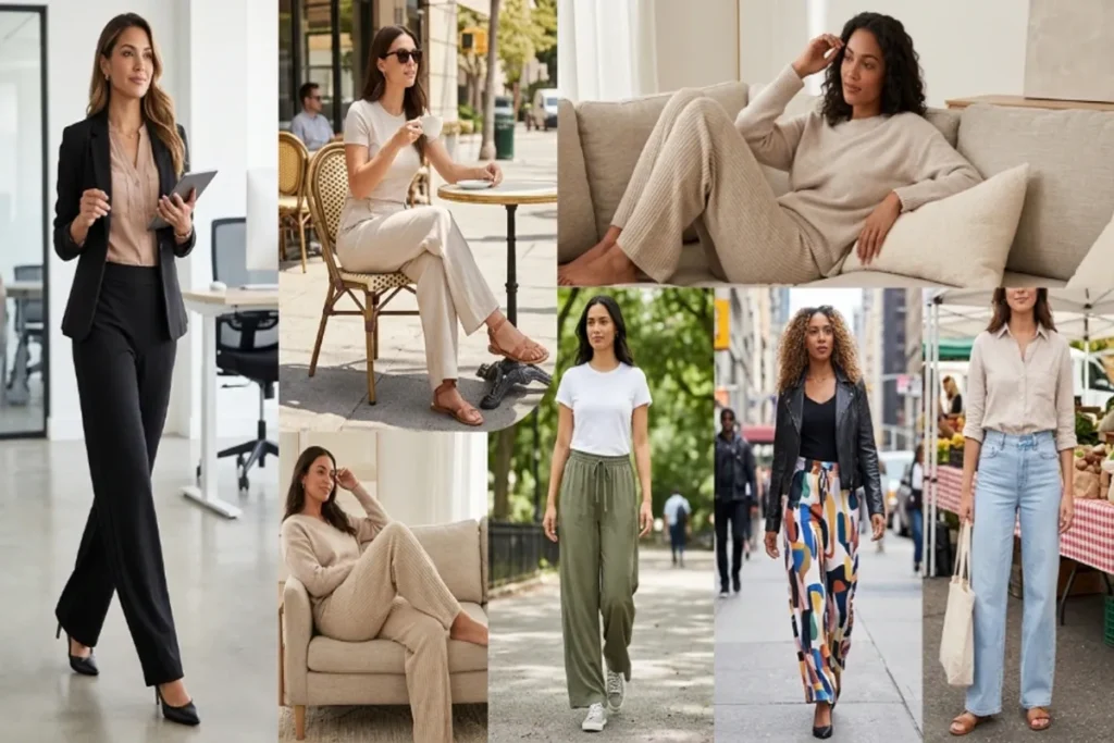 Women Wide Leg Trousers