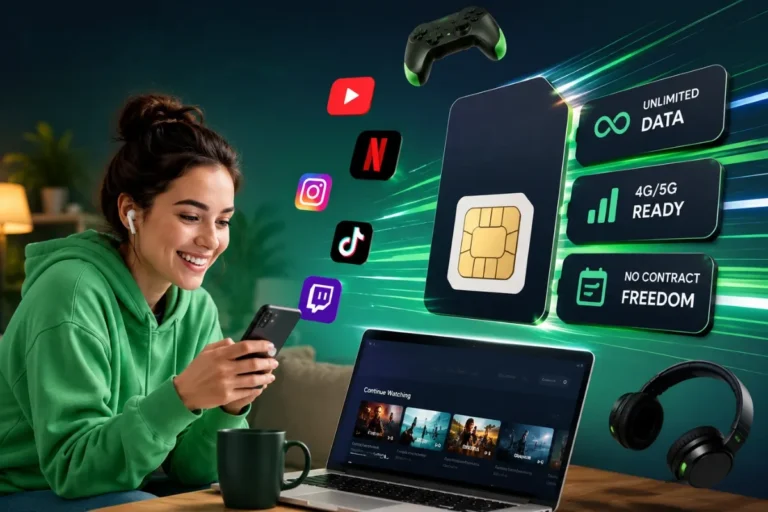 Unlimited Data SIM Plans for Streaming, Gaming and Everyday Use