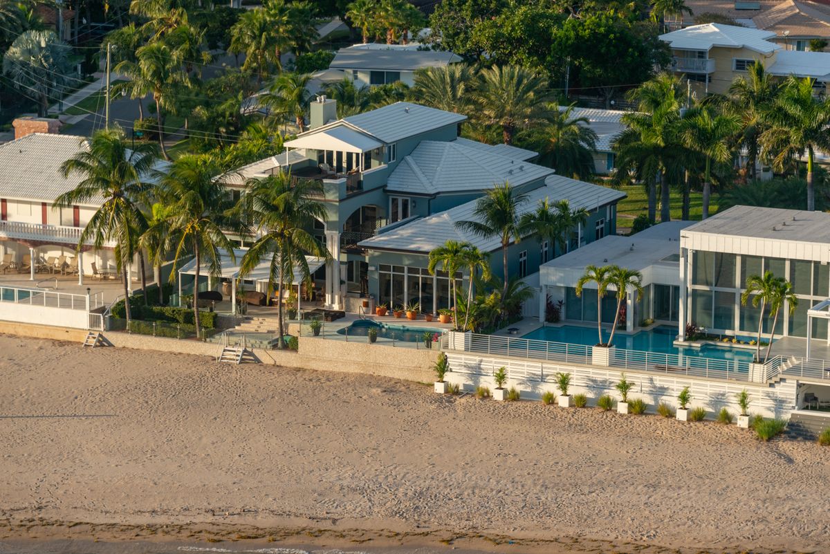 Beachfront resort overlooking the sea